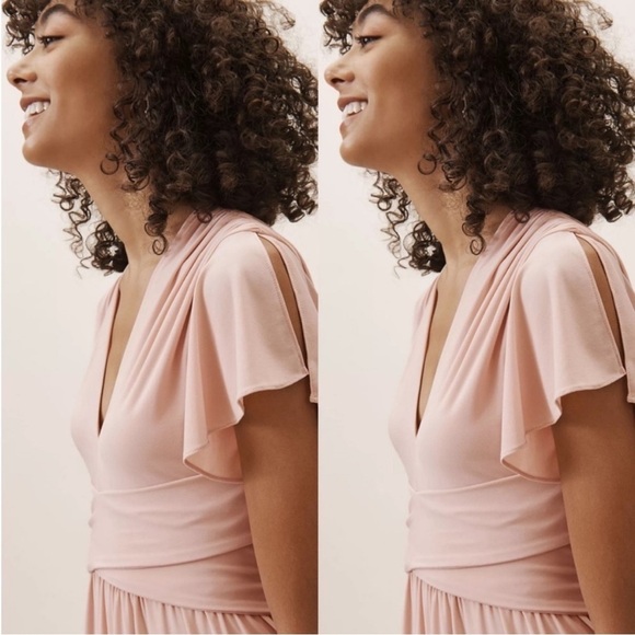 Anthropologie BHLDN Blush Pink Mendoza Maxi Dress NWT Sz 4 - Picture 2 of 16